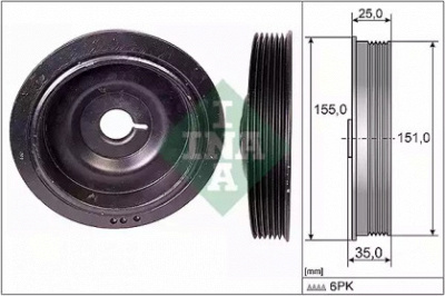 WILMINK GROUP wg1254405 -  Ременный шкив, коленчатый вал